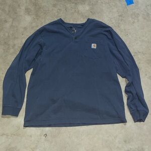 Carhartt Men's Deep Blue Long Sleeve Tee